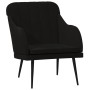 Sillón de terciopelo negro 63x76x80 cm en Sillones | Comprar online en Foru.es