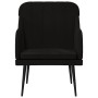 Sillón de terciopelo negro 63x76x80 cm en Sillones | Comprar online en Foru.es