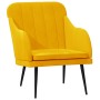 Sillón de terciopelo amarillo 63x76x80 cm en Sillones | Comprar online en Foru.es