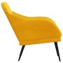 Sillón de terciopelo amarillo 63x76x80 cm en Sillones | Comprar online en Foru.es