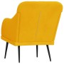 Sillón de terciopelo amarillo 63x76x80 cm en Sillones | Comprar online en Foru.es