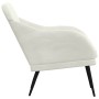 Sillón de terciopelo color crema 63x76x80 cm en Sillones | Comprar online en Foru.es