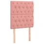Box spring bed with mattress and LED pink velvet 90x190 cm by vidaXL, Beds and slatted bases - Ref: Foro24-3136280, Price: 35...