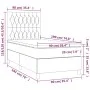 Box spring bed with mattress and LED pink velvet 90x190 cm by vidaXL, Beds and slatted bases - Ref: Foro24-3136280, Price: 35...