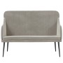 Banco de terciopelo gris claro 110x76x80 cm en Bancos | Comprar online en Foru.es