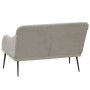 Banco de terciopelo gris claro 110x76x80 cm en Bancos | Comprar online en Foru.es