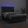 Cama box spring colchón y LED cuero sintético negro 140x190 cm de vidaXL, Camas y somieres - Ref: Foro24-3135939, Precio: 529...