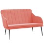 Banco de terciopelo rosa 110x76x80 cm en Bancos | Comprar online en Foru.es