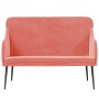 Banco de terciopelo rosa 110x76x80 cm en Bancos | Comprar online en Foru.es