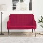 Banco de terciopelo rojo vino tinto 110x76x80 cm en Bancos | Comprar online en Foru.es