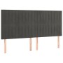 Cama box spring colchón y LED terciopelo gris oscuro 200x200 cm de vidaXL, Camas y somieres - Ref: Foro24-3136264, Precio: 62...