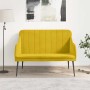 Banco de terciopelo amarillo 110x76x80 cm en Bancos | Comprar online en Foru.es