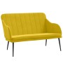 Banco de terciopelo amarillo 110x76x80 cm en Bancos | Comprar online en Foru.es
