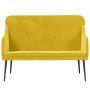 Banco de terciopelo amarillo 110x76x80 cm en Bancos | Comprar online en Foru.es