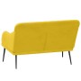 Banco de terciopelo amarillo 110x76x80 cm en Bancos | Comprar online en Foru.es