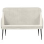 Banco de terciopelo color crema 110x76x80 cm en Bancos | Comprar online en Foru.es