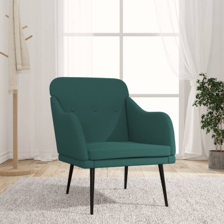 Sillón de tela verde oscuro 63x76x80 cm en Sillones | Comprar online en Foru.es