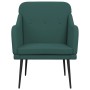 Sillón de tela verde oscuro 63x76x80 cm en Sillones | Comprar online en Foru.es