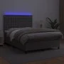 Boxspringbett mit Matratze und LED-grauem Kunstleder 140x200 cm von vidaXL, Betten und Lattenroste - Ref: Foro24-3135949, Pre...