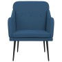 Sillón de tela azul 63x76x80 cm en Sillones | Comprar online en Foru.es