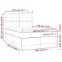 Boxspringbett mit Matratze und LED-grauem Kunstleder 140x200 cm von vidaXL, Betten und Lattenroste - Ref: Foro24-3135949, Pre...