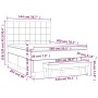 Cama box spring con colchón tela gris oscuro 140x200 cm de vidaXL, Camas y somieres - Ref: Foro24-3136598, Precio: 541,05 €, ...