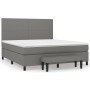 Cama box spring con colchón tela gris oscuro 160x200 cm de vidaXL, Camas y somieres - Ref: Foro24-3136446, Precio: 614,01 €, ...