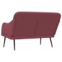 Banco de tela rojo tinto 110x76x80 cm en Bancos | Comprar online en Foru.es