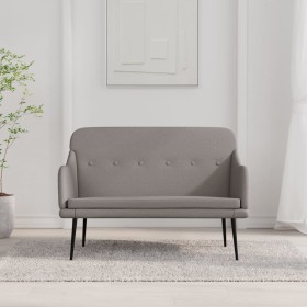 Banco de tela gris taupé 110x76x80 cm en Bancos | Comprar online en Foru.es