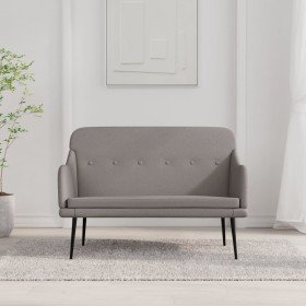 Banco de tela gris taupé 110x76x80 cm en Bancos | Comprar online en Foru.es