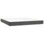 Cama box spring colchón y LED terciopelo gris oscuro 160x200 cm de vidaXL, Camas y somieres - Ref: Foro24-3136372, Precio: 54...