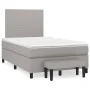 Cama box spring con colchón tela gris claro 120x200 cm de vidaXL, Camas y somieres - Ref: Foro24-3136421, Precio: 430,22 €, D...