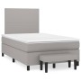 Cama box spring con colchón tela gris claro 120x200 cm de vidaXL, Camas y somieres - Ref: Foro24-3136421, Precio: 432,93 €, D...