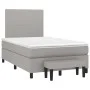 Cama box spring con colchón tela gris claro 120x200 cm de vidaXL, Camas y somieres - Ref: Foro24-3136421, Precio: 430,22 €, D...