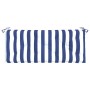 Cojines banco jardín 2 uds tela a rayas azul blanco 120x50x7 cm de vidaXL, Cojines para sillas y sofás - Ref: Foro24-361690, ...