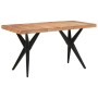 Mesa de comedor madera maciza de acacia negra 140x70x76 cm en Mesas de comedor | Comprar online en Foru.es