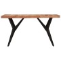 Mesa de comedor madera maciza de acacia negra 140x70x76 cm en Mesas de comedor | Comprar online en Foru.es