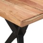 Mesa de comedor madera maciza de acacia negra 140x70x76 cm en Mesas de comedor | Comprar online en Foru.es