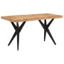 Mesa de comedor madera maciza de acacia negra 140x70x76 cm en Mesas de comedor | Comprar online en Foru.es