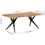 Mesa de comedor madera maciza de acacia negra 180x90x77 cm en Mesas de comedor | Comprar online en Foru.es