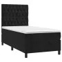 Box spring bed with mattress and LED black velvet 90x190 cm by vidaXL, Beds and slatted bases - Ref: Foro24-3136277, Price: 3...