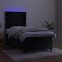 Cama box spring colchón y LED terciopelo negro 90x190 cm de vidaXL, Camas y somieres - Ref: Foro24-3136277, Precio: 333,08 €,...