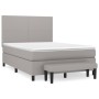 Cama box spring con colchón tela gris claro 140x200 cm de vidaXL, Camas y somieres - Ref: Foro24-3136437, Precio: 520,81 €, D...
