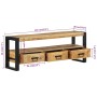 Mueble de TV madera maciza de mango 120x33x45 cm en Muebles TV | Comprar online en Foru.es