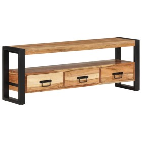 Mueble de TV madera maciza de acacia 120x30x45 cm en Muebles TV | Comprar online en Foru.es