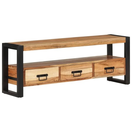 Mueble de TV madera maciza de acacia 120x30x45 cm en Muebles TV | Comprar online en Foru.es