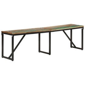 Banco de madera maciza reciclada 160x35x46 cm en Bancos para recibidores y almacenamiento | Comprar online en Foru.es