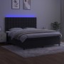Cama box spring colchón y LED terciopelo negro 160x200 cm de vidaXL, Camas y somieres - Ref: Foro24-3136373, Precio: 542,94 €...