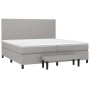 Cama box spring con colchón tela gris claro 200x200 cm de vidaXL, Camas y somieres - Ref: Foro24-3136461, Precio: 784,96 €, D...