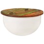 Mesa de centro de madera maciza reciclada blanca 50x27 cm en Mesas de centro | Comprar online en Foru.es